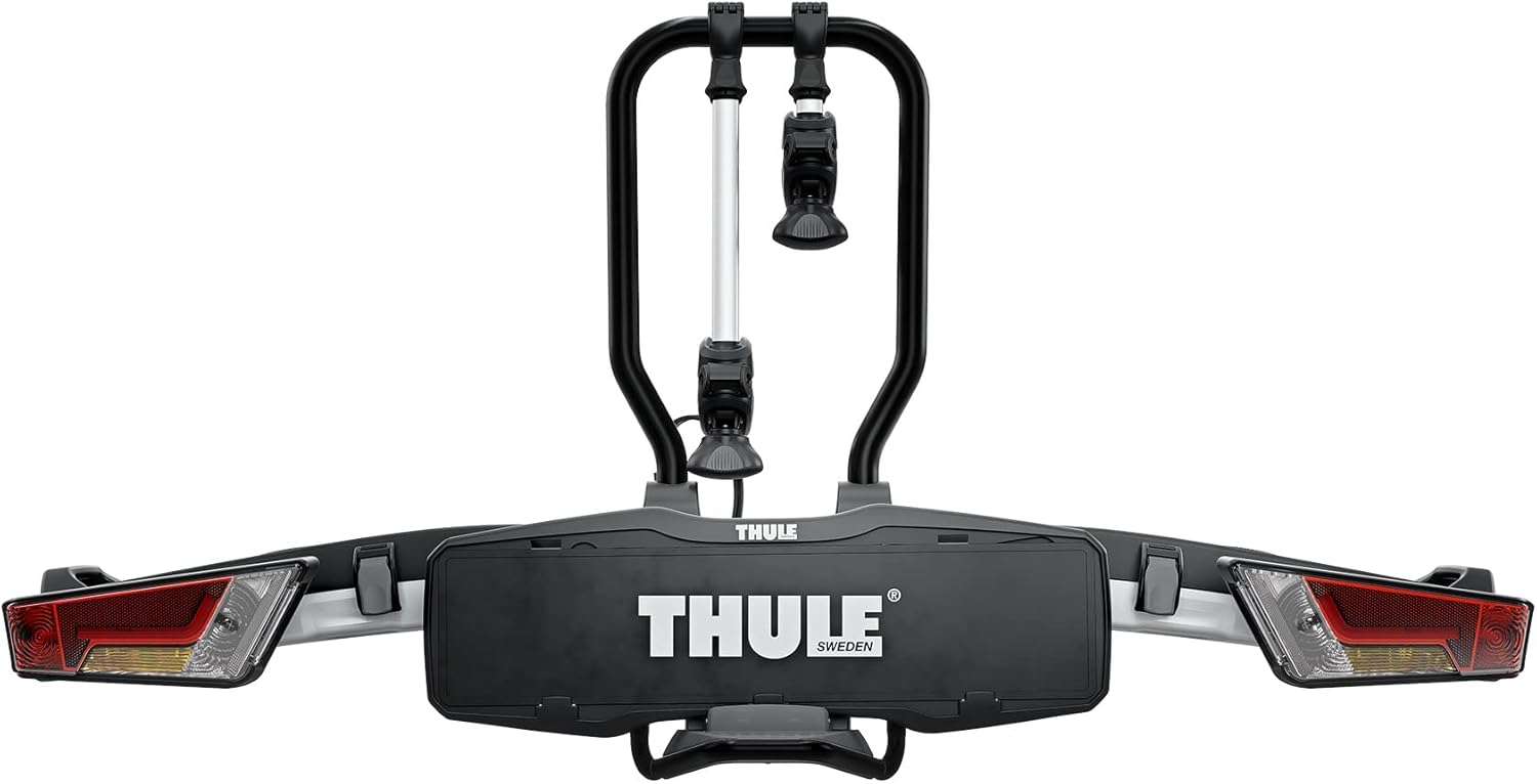Thule EasyFold XT Fahrradträger für 2 Fahrräder, schwarz/Aluminium-Kupplung