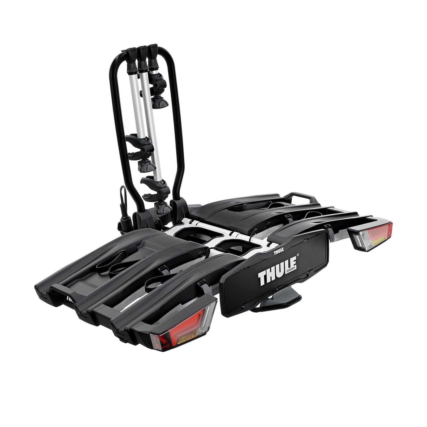 Thule EasyFold XT Fahrradträger für 2 Fahrräder, schwarz/Aluminium-Kupplung