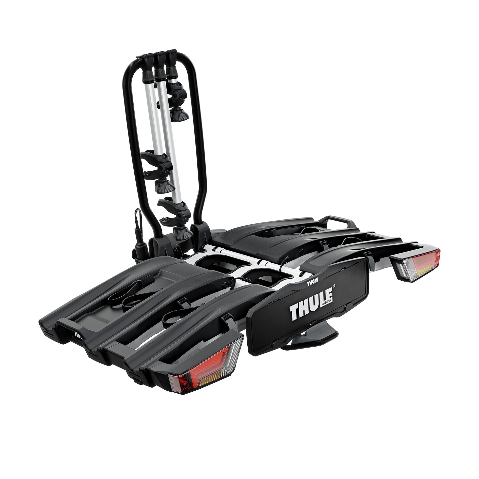 Thule EasyFold XT Fahrradträger für 2 Fahrräder, schwarz/Aluminium-Kupplung